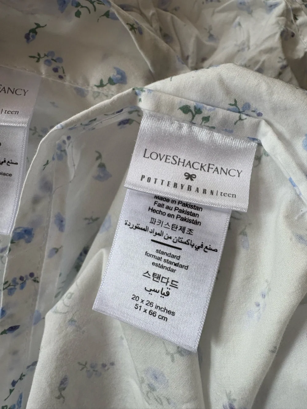 Pottery Barn Teen x LoveShackFancy || Prairie Wildflower Duvet Sham Blue Twin XL